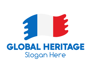 Modern French Flag  logo