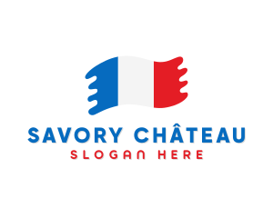 National French Flag  logo design