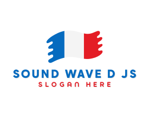 National French Flag  logo design