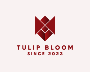 Modern Diamond Tulip logo design