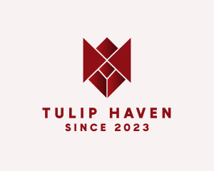 Modern Diamond Tulip logo design