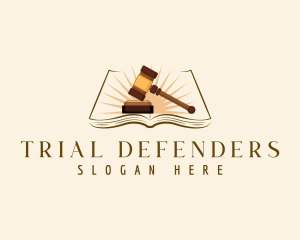 Justice Gavel Book logo design