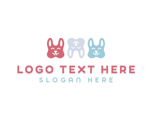 Dental Bunny Teeth Logo