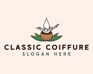 Natural Coconut Oil logo design