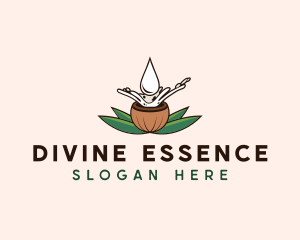 Natural Coconut Oil logo design