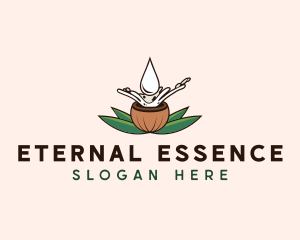 Natural Coconut Oil logo design