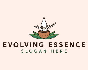 Natural Coconut Oil logo design