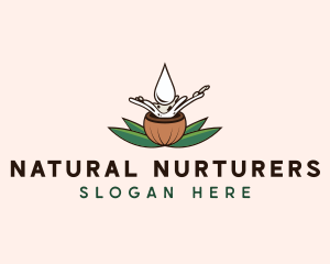 Natural Coconut Oil logo design