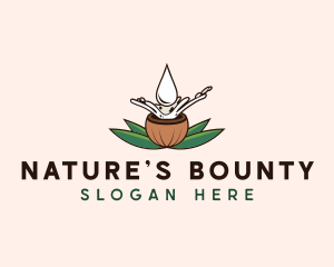 Natural Coconut Oil logo design