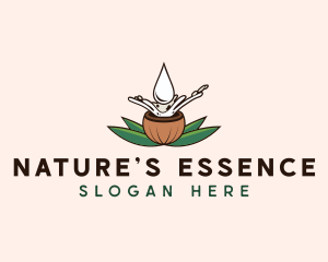 Natural Coconut Oil logo design