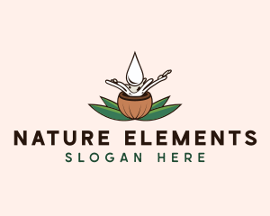 Natural Coconut Oil logo design