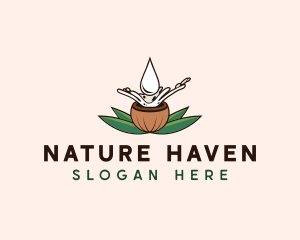 Natural Coconut Oil logo design