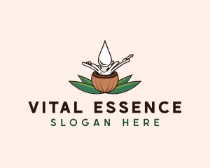 Natural Coconut Oil logo design