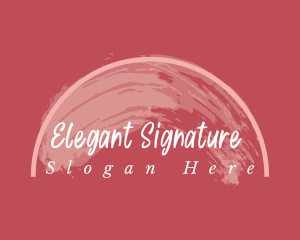 Feminine Watercolor Arch logo design