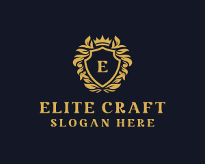 High End Crown Shield logo design