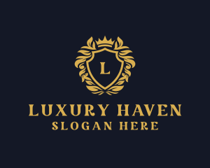 High End Crown Shield logo design