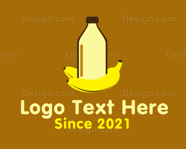 Banana Milk Bottle Logo
