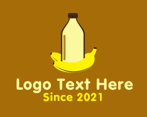 Banana Milk Bottle  logo