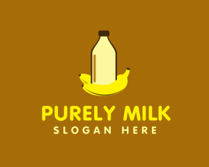Banana Milk Bottle  logo