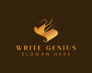 Quill Author Writing logo design