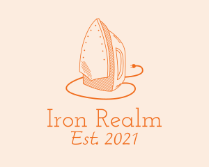 Flat Iron Line Art logo