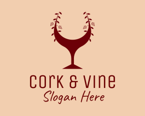 Red Wine Glass Bar logo design