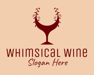 Red Wine Glass Bar logo design