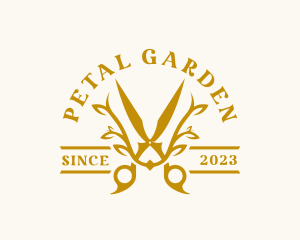 Leaf Gardening Scissors logo design