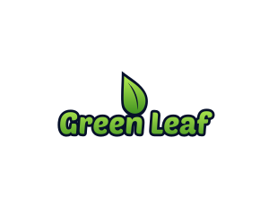 Cartoon Leaf Garden logo design