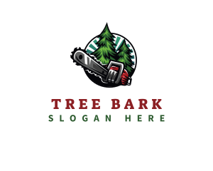 Chainsaw Pine Tree  logo