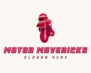 Motorcycle Sports Dog logo design