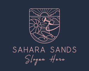 Beach Sand Bucket Resort logo design