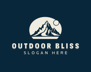 Mountain Hiking Trekking logo design