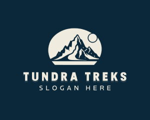 Mountain Hiking Trekking logo design