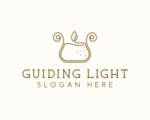 Wax Candle Spa logo design