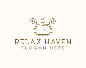 Candle Relaxation Spa logo design