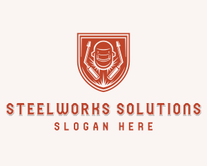 Industrial Welder Ironworks logo design