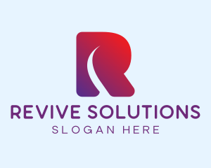 Modern Digital Letter R  logo design