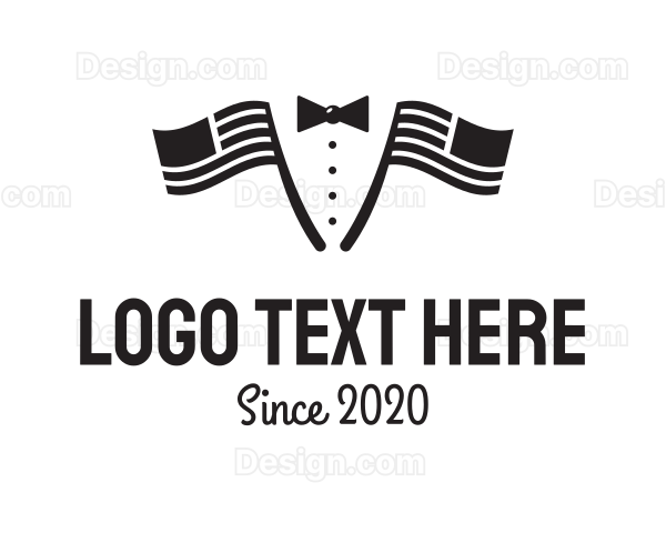 USA American Flag Tuxedo Logo