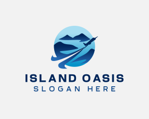 Island Airplane Travel logo design