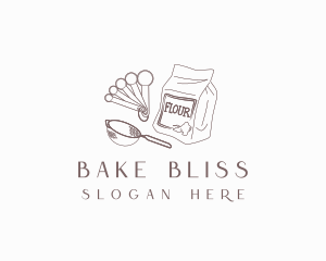 Flour Baking Utensils logo design