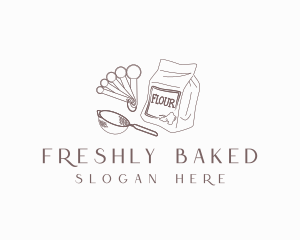 Flour Baking Utensils logo design