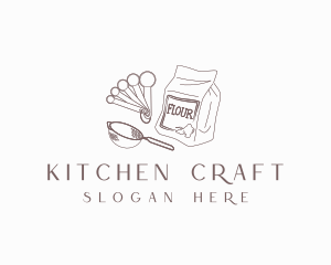 Flour Baking Utensils logo design