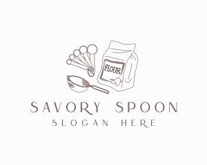 Flour Baking Utensils logo design