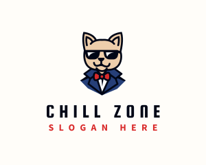 Cool Sunglass Cat logo design