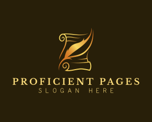 Quill Writing Scroll logo