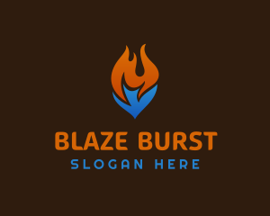 Blaze Cooling Fuel Thermal logo design