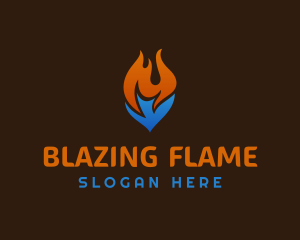 Blaze Cooling Fuel Thermal logo design