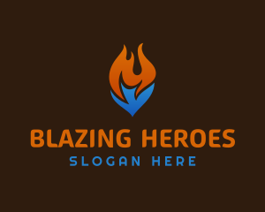 Blaze Cooling Fuel Thermal logo design