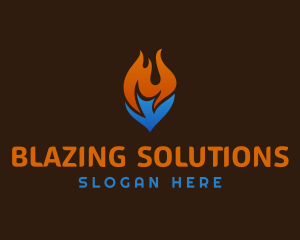 Blaze Cooling Fuel Thermal logo design